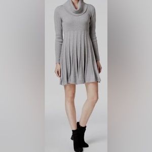 Calvin Klein Metallic Gray Knit Dress